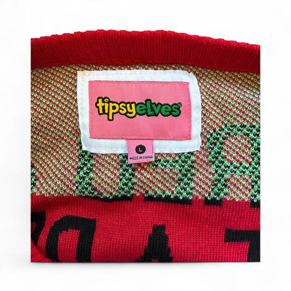 Tipsy Elves Men's Drinking Game Ugly Christmas Sweater Target Size Large - Picture 6 of 8